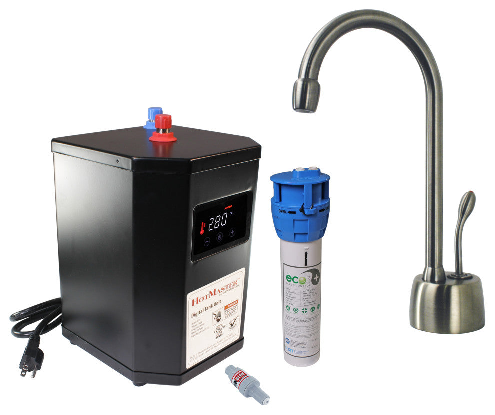 HotMaster DigiHot Instant Hot Water Dispenser and Digital Tank With Filter, Stainless Steel