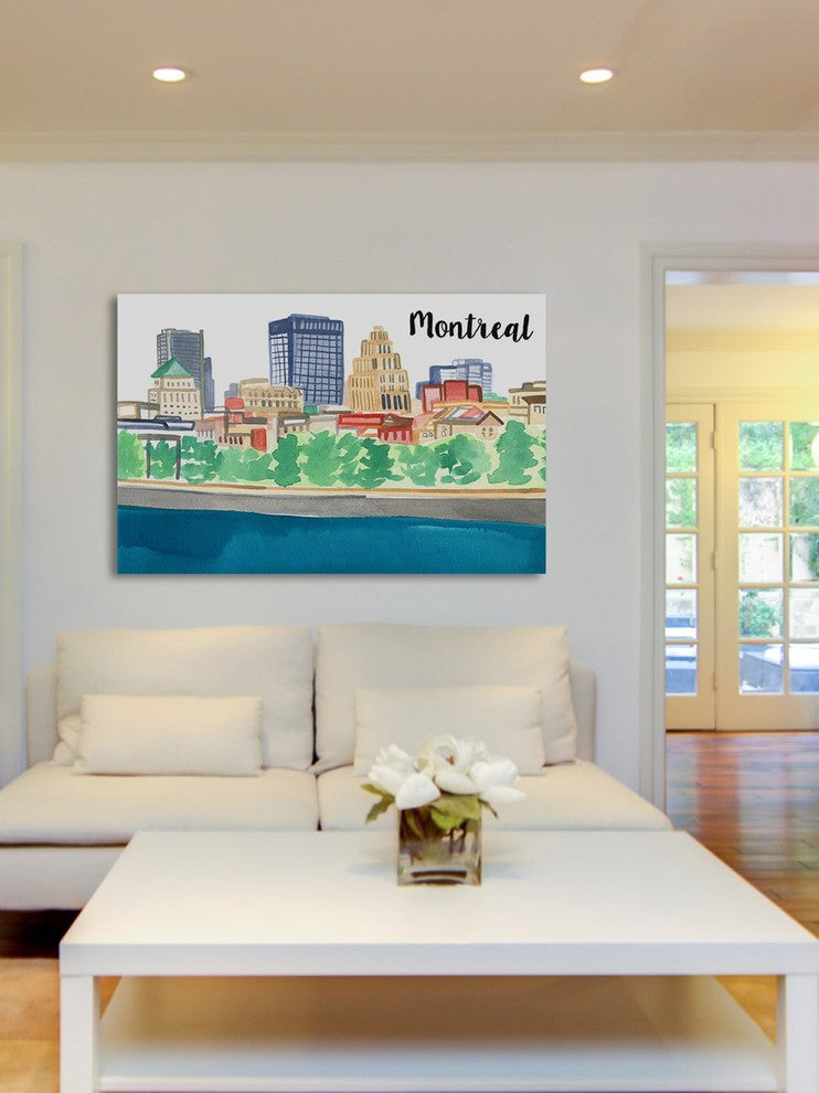 "Old Montreal" Painting Print on Wrapped Canvas