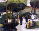 Anthony Angarola Bench Lizards, 20"x25" Gallery Wrapped Canvas Print