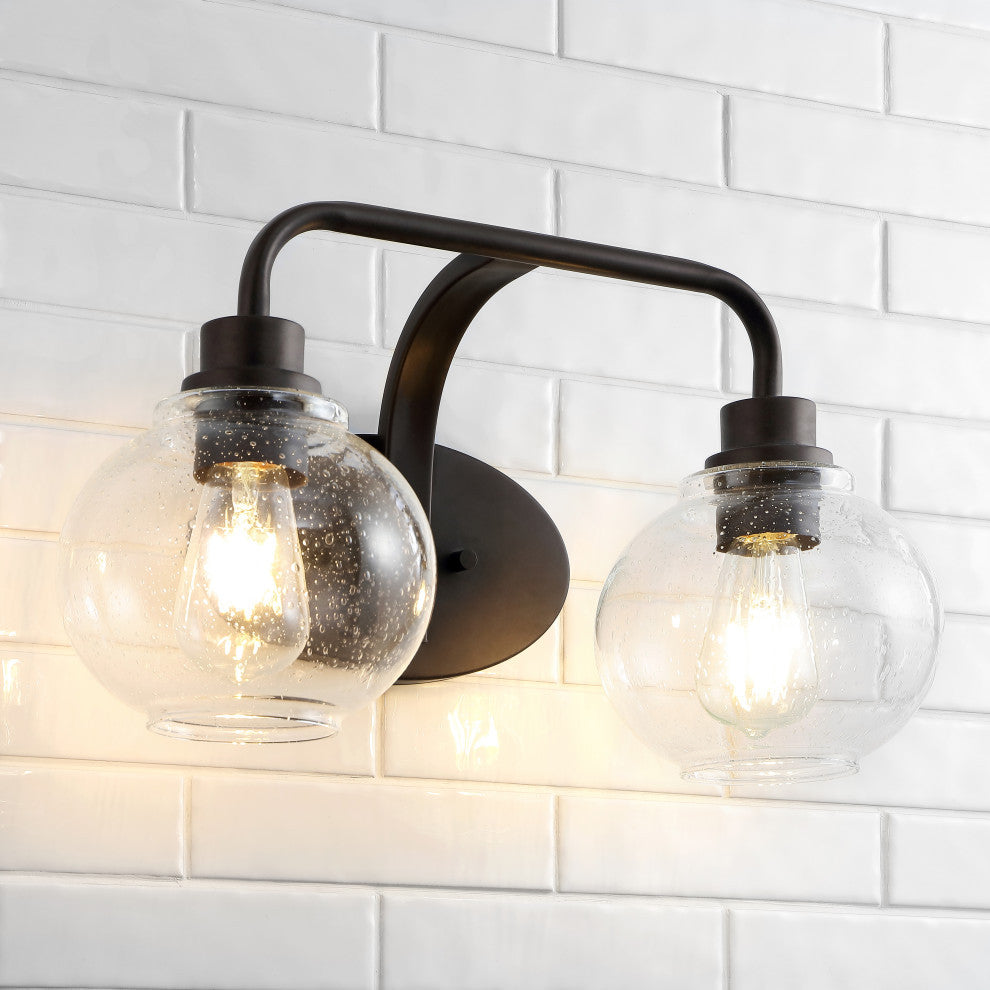 Sandrine Iron LED Vanity Light, Oil Rubbed Bronze, 2 Bulb