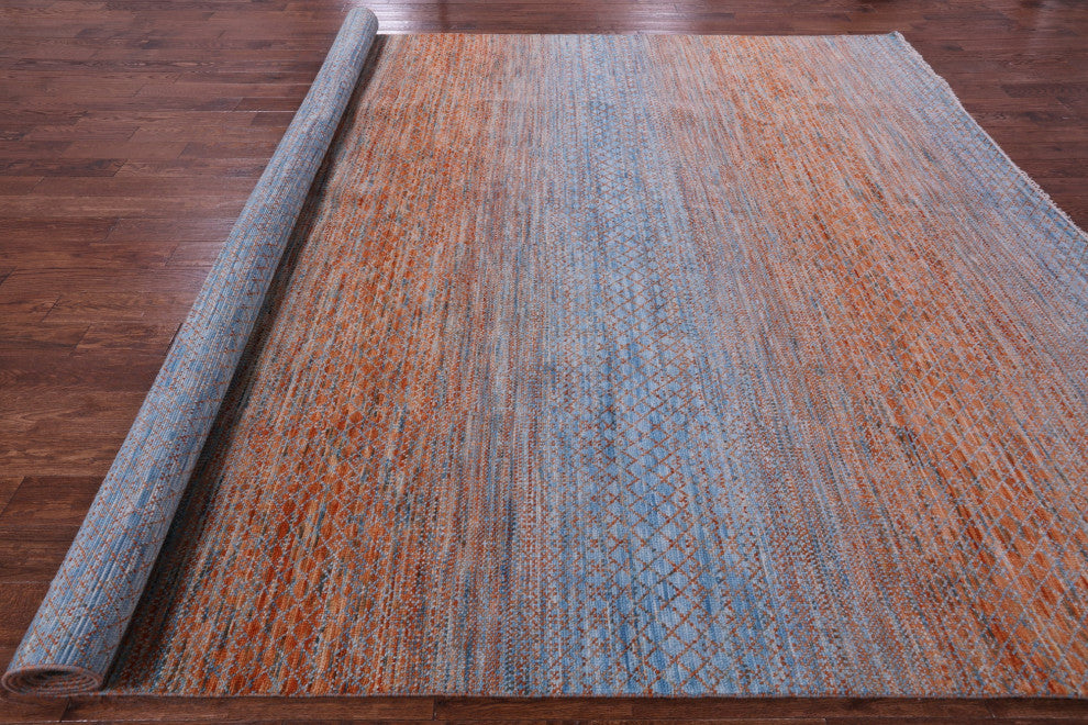 10' 1" X 14' 0" Savannah Grass Hand-Knotted Wool Rug - Q13189