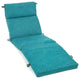 72" Outdoor Chaise Lounge Cushion, Aqua Blue