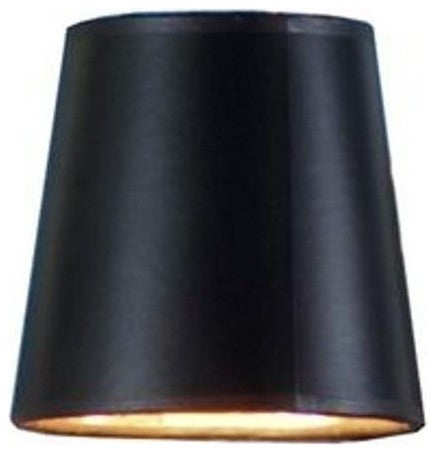 Clip-on Chandelier Lampshade 5" With Nickel Bulb Clip, Black