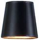Clip-on Chandelier Lampshade 5" With Nickel Bulb Clip, Black