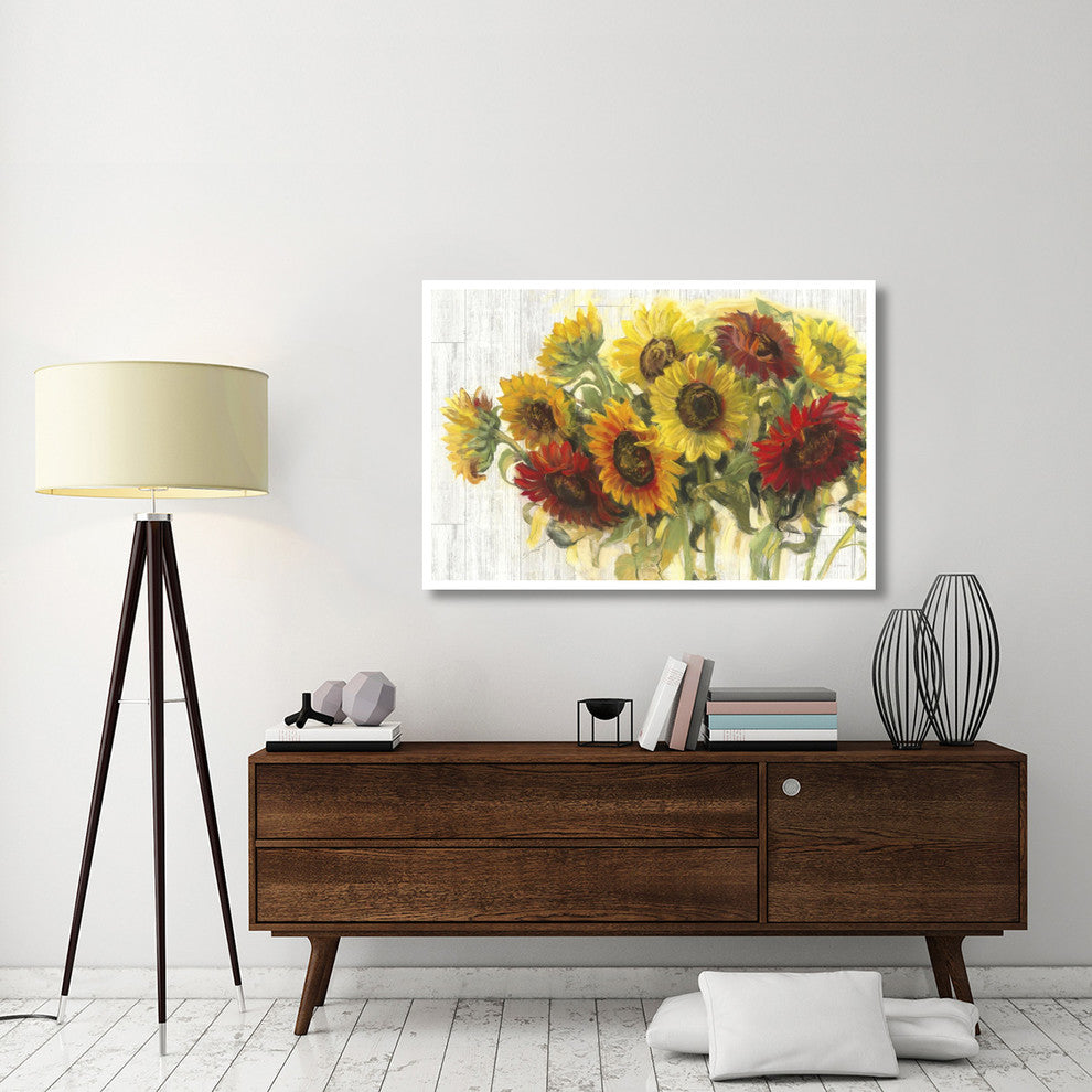 "Gathering Sun Crop on Wood" Digital Paper Print by Carol Rowen, 50"x34"