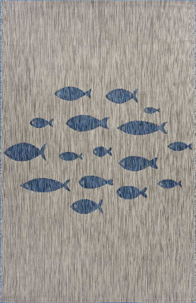 Aquatic Indoor/Outdoor Rug, 7'9"x9'9"