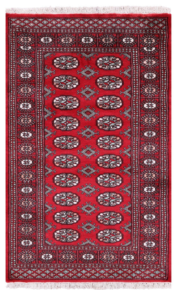 Silky Bokhara Handmade Wool Rug 3' 1" X 5' 0" - Q13811