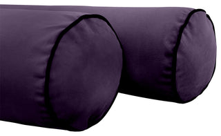 STYLE V6 TwinXL Velvet ContrastPipe Indoor Daybed Bolster Pillow|CoverOnly|AD339