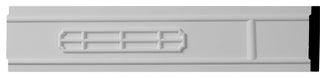 3 1/8"H x 1/2"P x 96"L, (12" Repeat) Swindon Panel Moulding