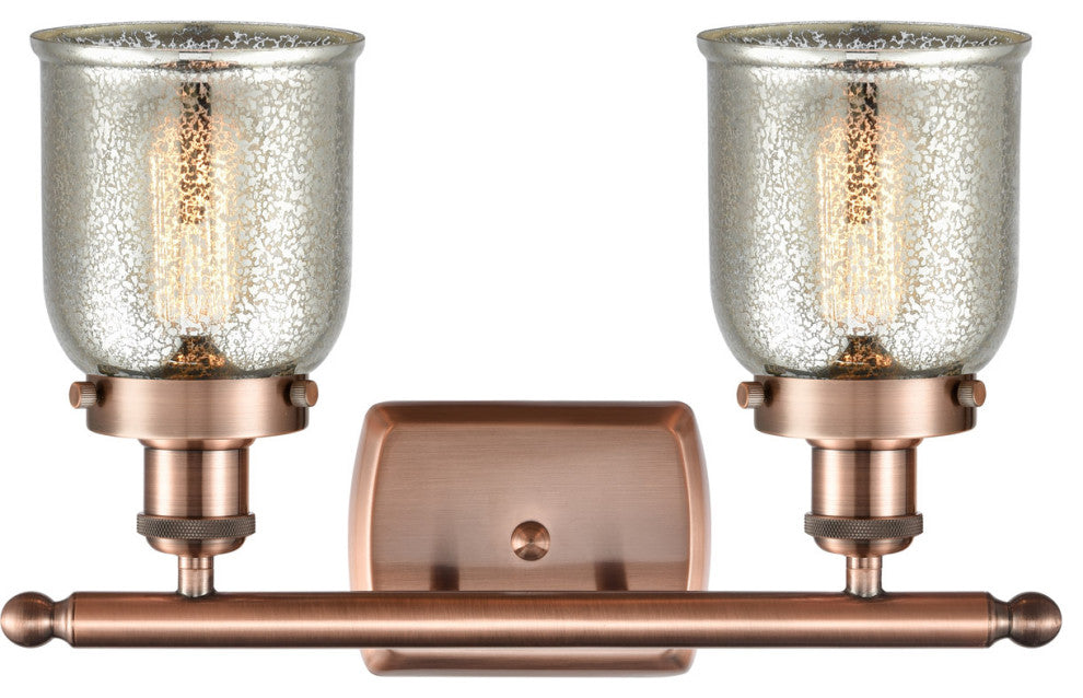 Innovations 916-2W-AC-G58-LED 2-Light Bath Vanity Light, Antique Copper