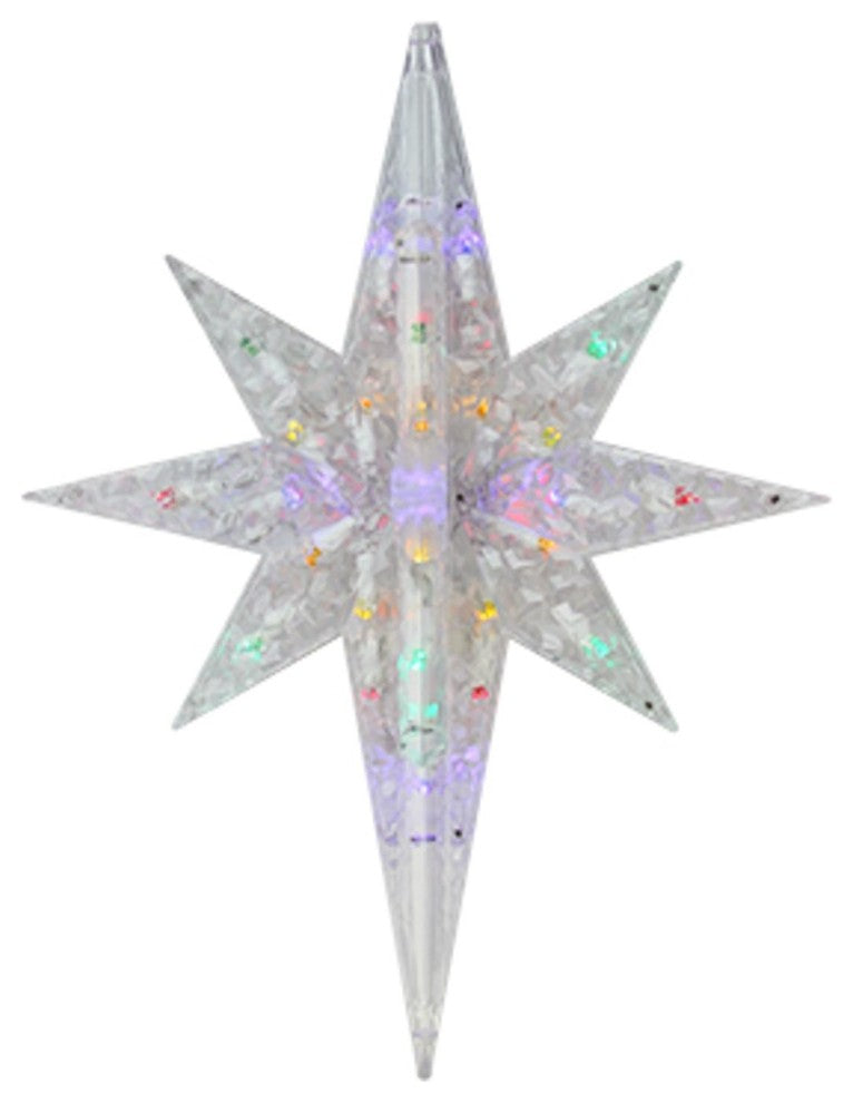19" LED Multi Twinkling 3D Bethlehem Star Hanging Christmas Decoration