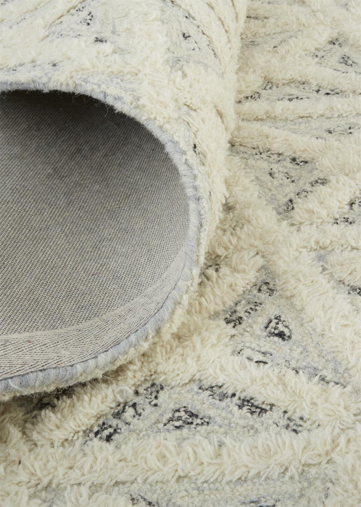 Weave & Wander Elika Blue/Ivory 10'x14' Hand Tufted Area Rug