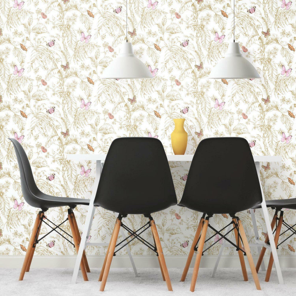 Butterfly Sketch Peel & Stick Wallpaper