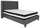 Riverdale Full Tufted Platform Bed With Pocket Spring Mattress, Dark Gray