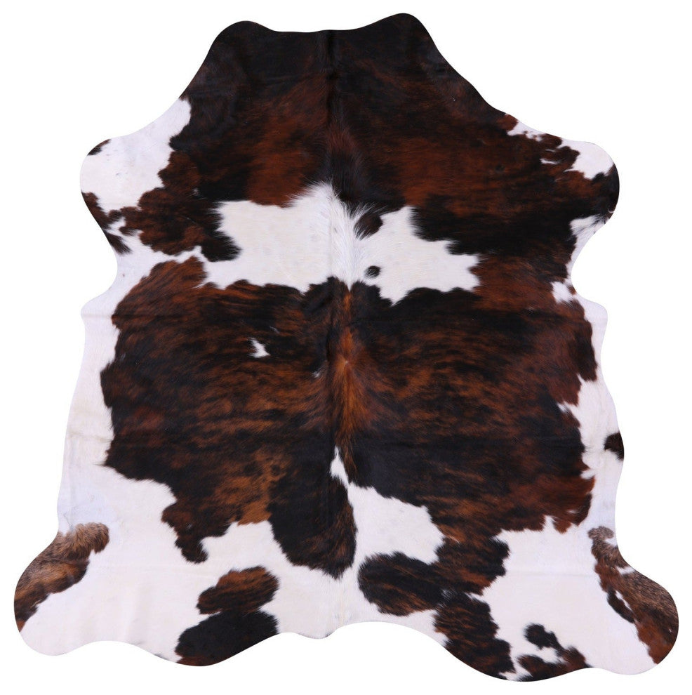 Tricolor Natural Cowhide Rug 6' 0" X 6' 0" C2049