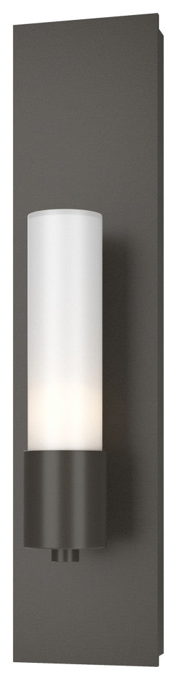 Pillar 1 Light Sconce, Dark Smoke Finish, Opal Glass