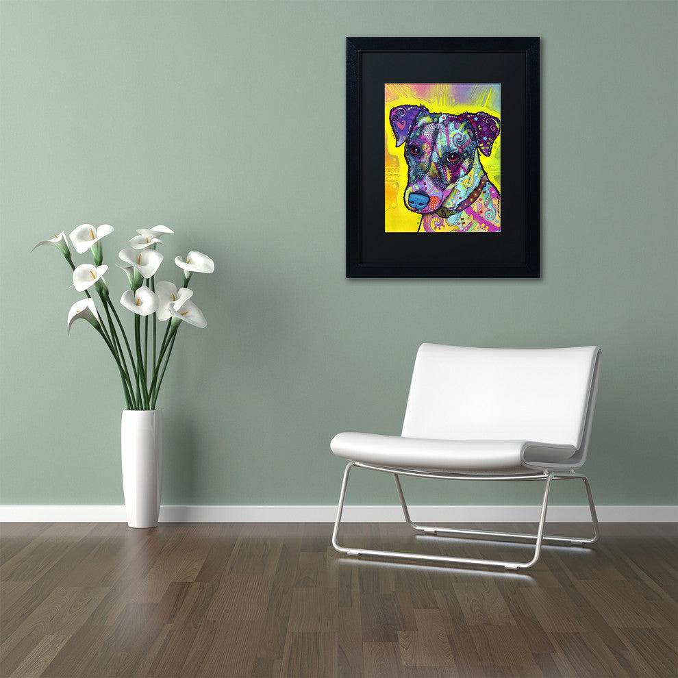Dean Russo 'Jack Russell' Framed Art, Black Frame, 11"x14", Black Matte