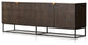 Kelby Closed Media Console Carved Vintage Brown, Vintage Brown, Gunmetal