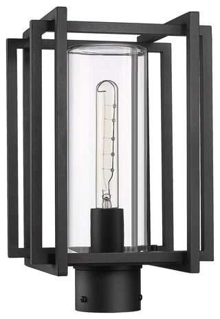 Golden Lighting 6071-OPST CLR Tribeca 14" Tall Post Light - Natural Black