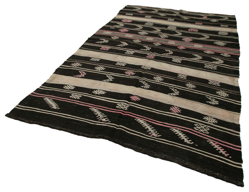Rug N Carpet - Handmade Oriental 6' 4'' x 10' 9'' Vintage Goat Hair Kilim Rug