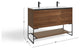 Foundry Bathroom Vanity, Double Sink, 48", Walnut, Freestanding