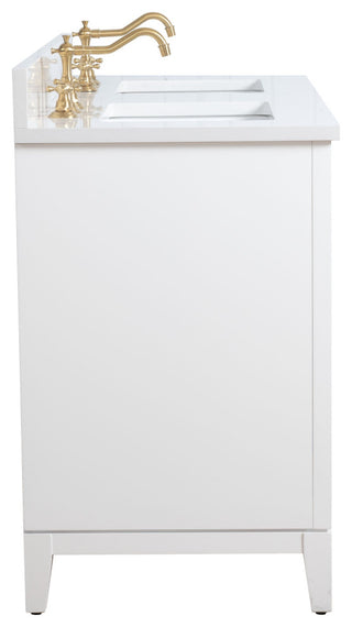 Vanity Art Bathroom Vanity With Sink, White, 54" Double