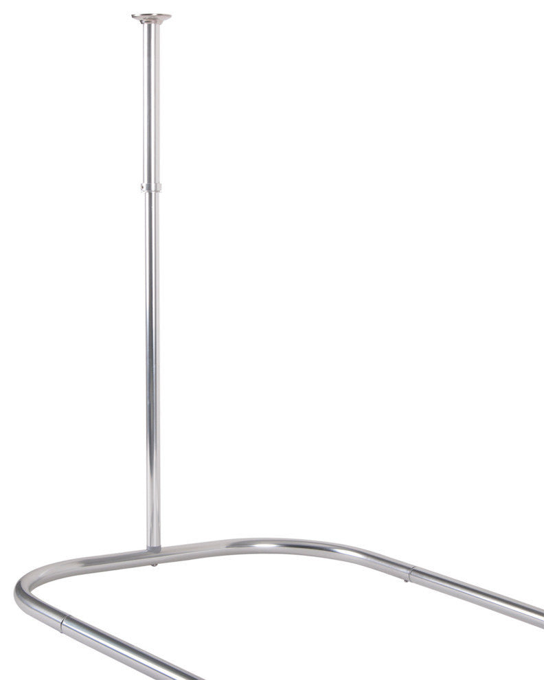 Utopia Alley Aluminum Hoop Shower Rod 45.7" Size by 22", Polished Chrome