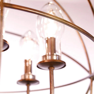 Crystorama Solaris Outdoor 6-Light Sphere Chandelier, Bronze