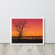 Burning Skies Rural Landscape Framed Photo Paper Wall Art Print, White, 16" X 20"