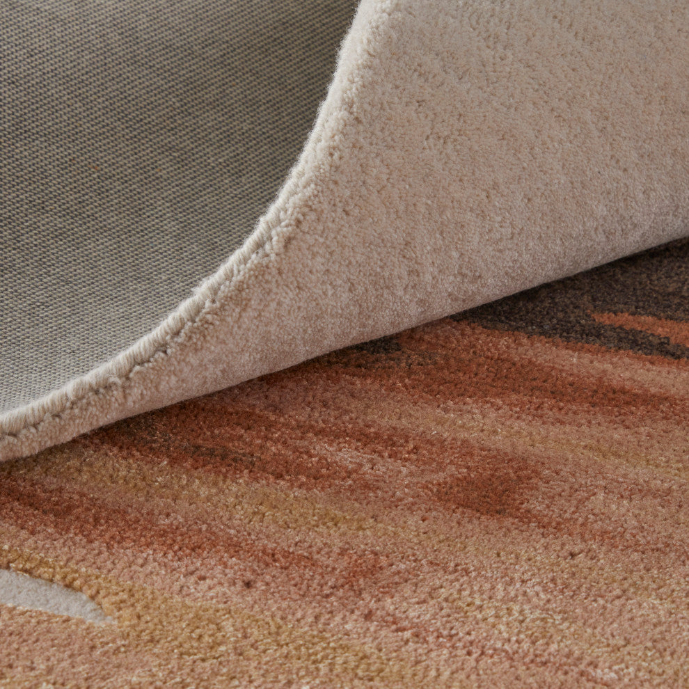 Ramiro R8883 Transitional/Industrial/Casual Rug, Rust/Brown, 9'x12'