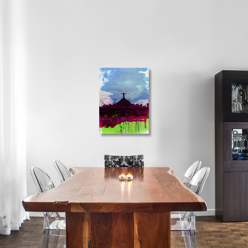 "Rio Watercolor Skyline" Fine Art Print