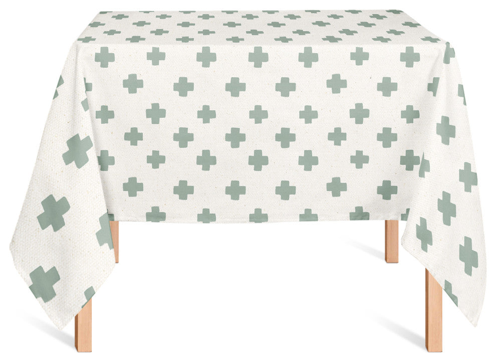Swiss Cross Pattern Green 2 58x58 Tablecloth