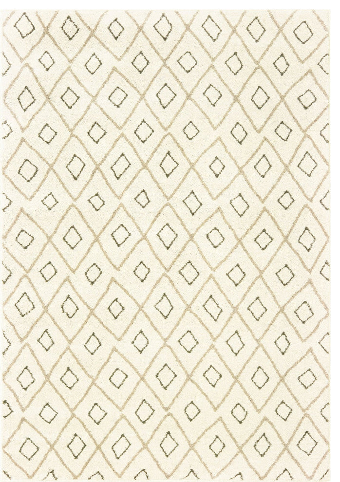 Oriental Weavers Carson Ivory/ Sand Geometric Indoor Area Rug 3'10"X5'5"
