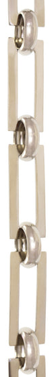 RCH Hardware Brass Rectangle Chandelier Chain, 3', Polished Nickel, U55