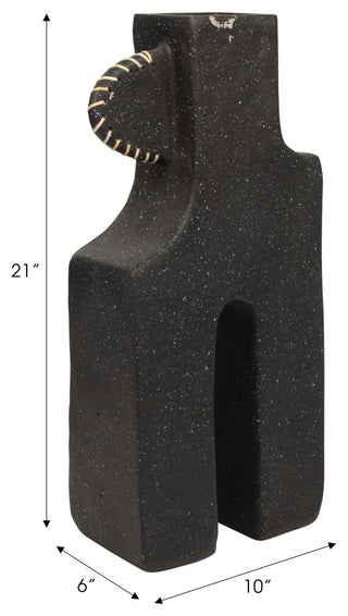 Ecomix, 21"H Abstract Vase, Black