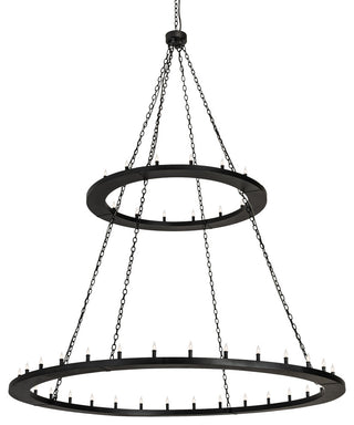 84" Wide Loxley 48 Light Two Tier Chandelier