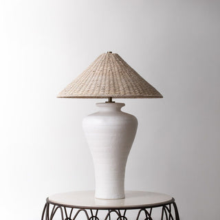 Pezante Table Lamp, Patina Brass/Ceramic Loft White