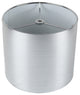 Classic Drum Metallic Lampshade, 8"x8"x7", Silver
