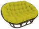 65"X48" Solid Outdoor Spun Polyester Double Papasan Cushion, Lime