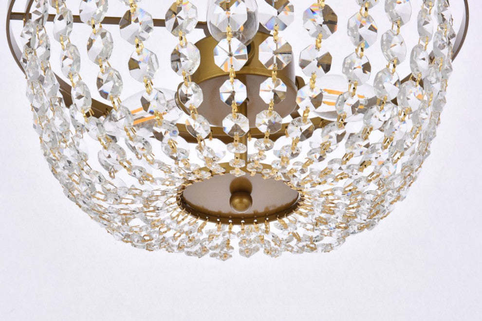 Elegant Lighting Gianna 3-Light Pendant Brass