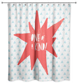 One of a Kind Red Design 71x74 Shower Curtain