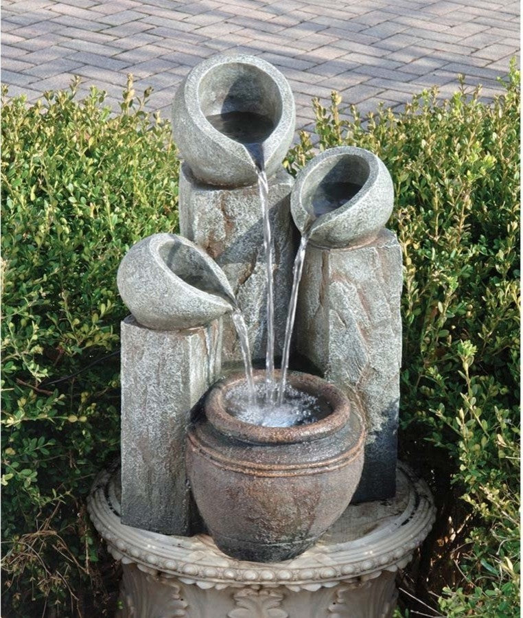 4 Vase Garden Fountain