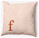 20" x 20" Modern Monogram Indoor/Outdoor Polyester Throw Pillow, Sienna