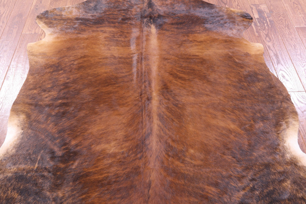 7' 3" X 6' 6" Organic Natural Hair-On Cowhide Area Rug C1581