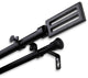 Mabel Double 13/16 inch dia. Curtain Rod, Black, 28"-48"