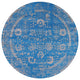 8' Round Wool & Silk Persian Hand-Knotted Rug - Q15564