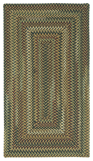 Bangor Concentric Braided Rectangle Rug, Very Charcoal 2'3"x4'