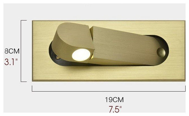 Modern Minimalistic Wall Lamp in European Style, Living Room, Bedroom, Nickel Sand, Warm Light