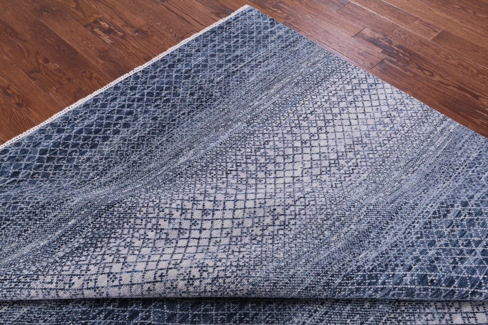 8' 11" X 12' 0" Savannah Grass Handmade Wool Rug - Q13212