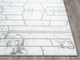 Abani Luna LUN180A Marble Silver Geometric Lines